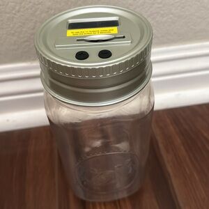 Digital Coin Counting Plastic Mason Jar